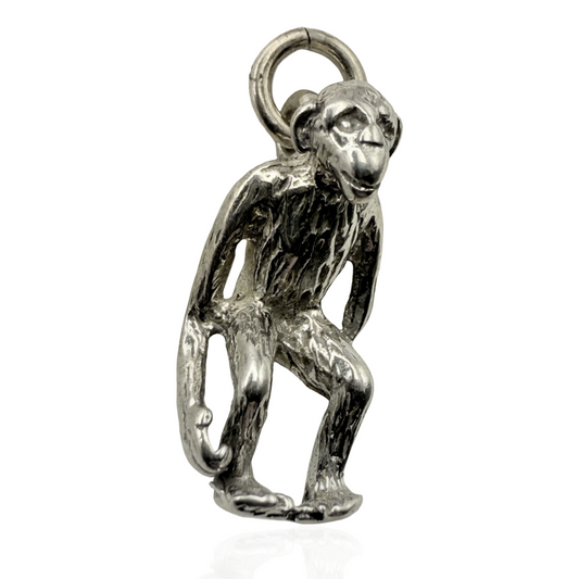 925 Sterling Silver Monkey Charm