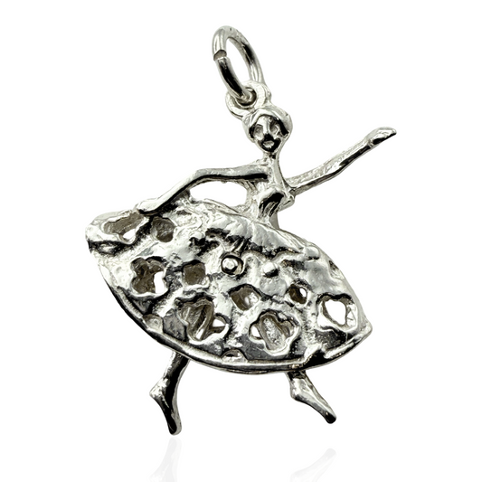 925 Sterling Silver Moveable Ballerina Charm