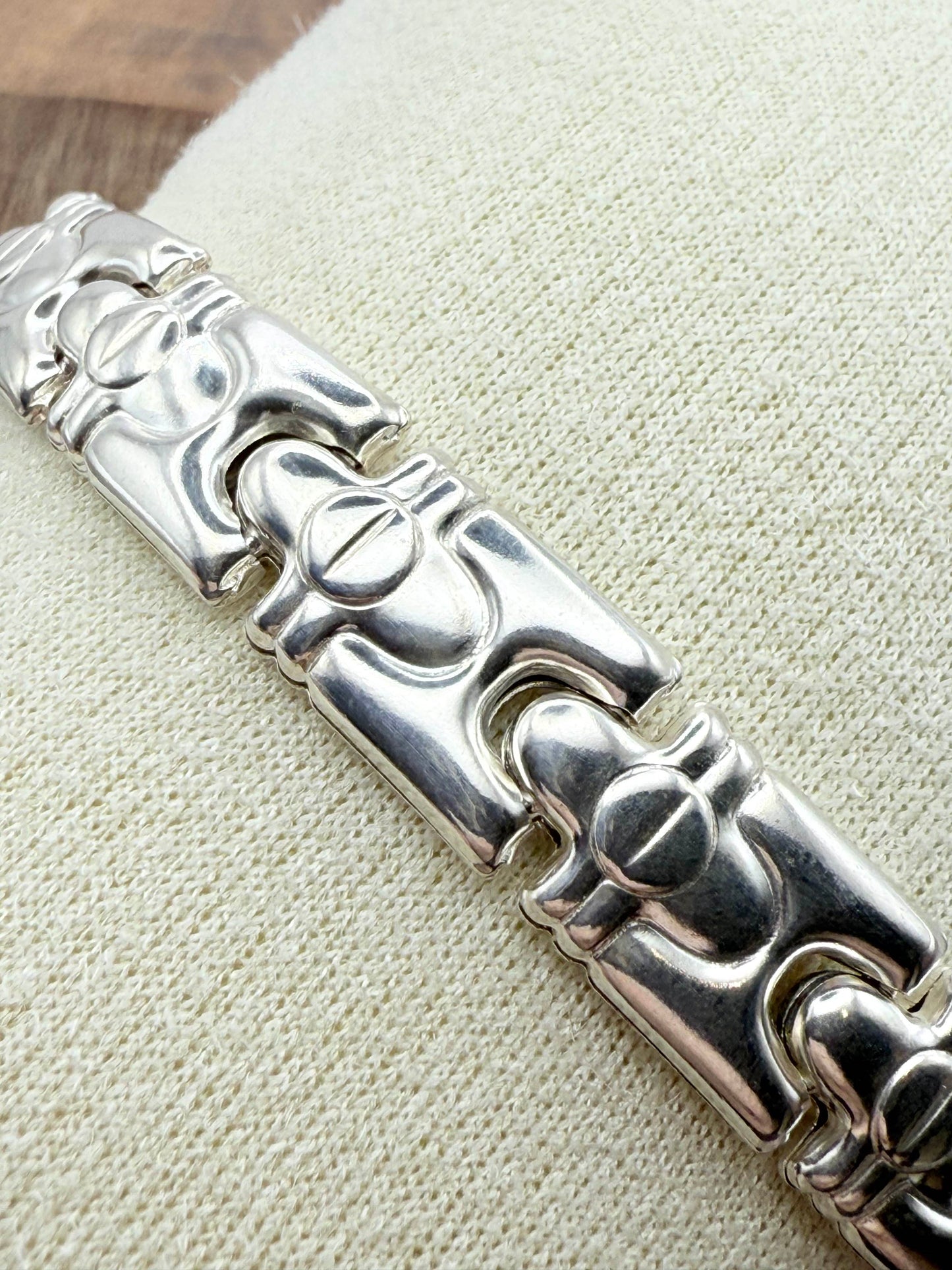 925 Sterling Silver Bolt 19cm Link Bracelet