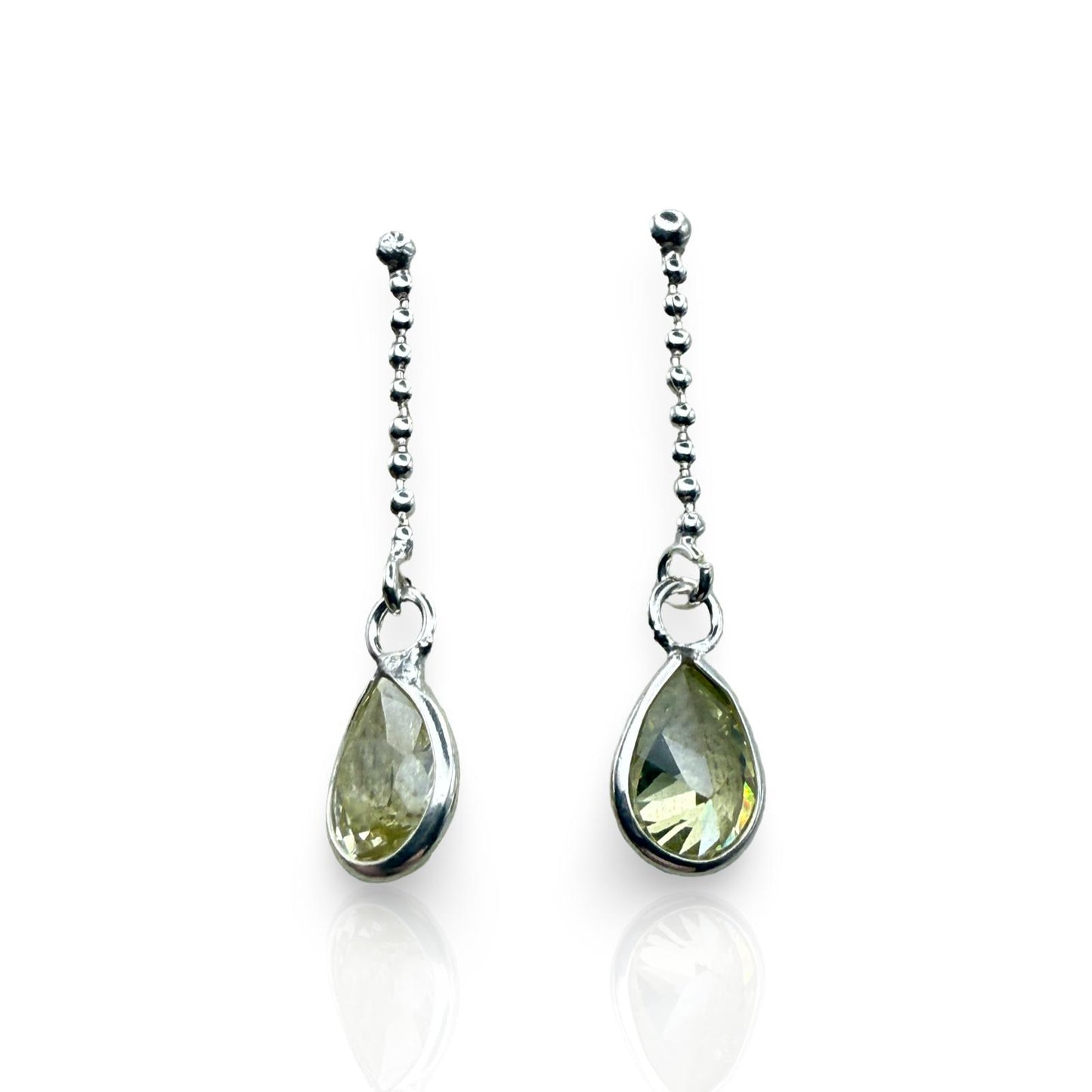 925 Sterling Silver Orbiting Silver Drop Earrings