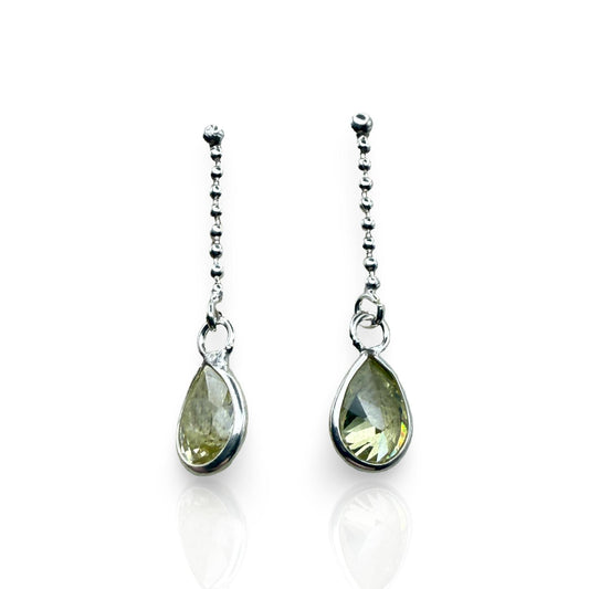 925 Sterling Silver Orbiting Silver Drop Earrings