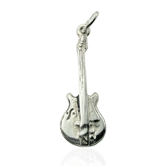 925 Sterling Silver Electric Guitar Charm