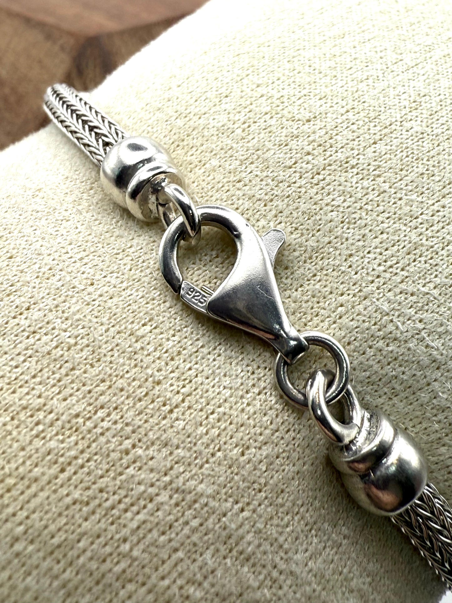925 Sterling Silver 17.5cm Tulang Naga Bracelet