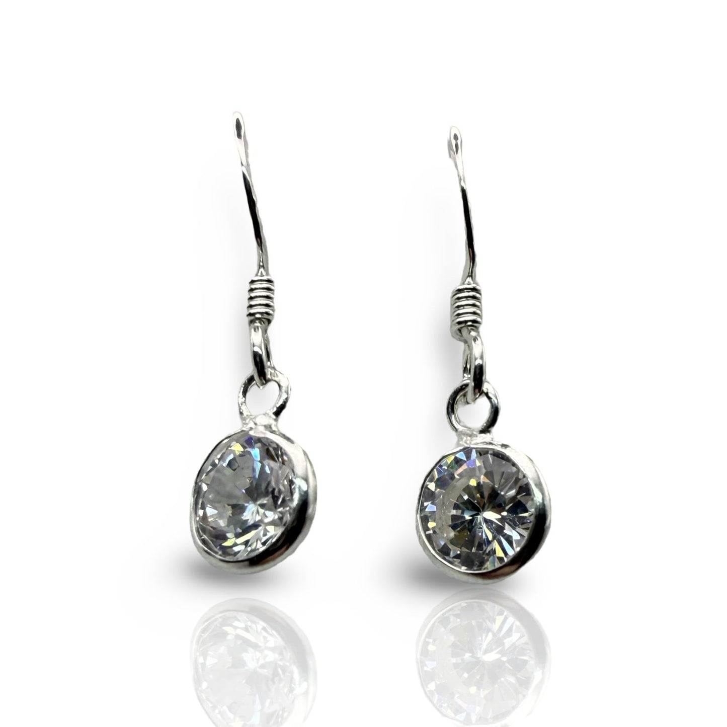 925 Sterling Silver C/Z Gem Earring
