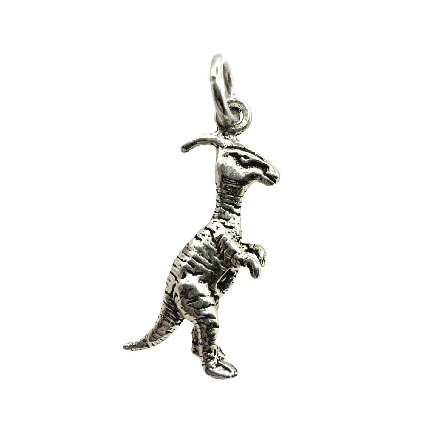 925 Sterling Silver Parasaurolophus Charm