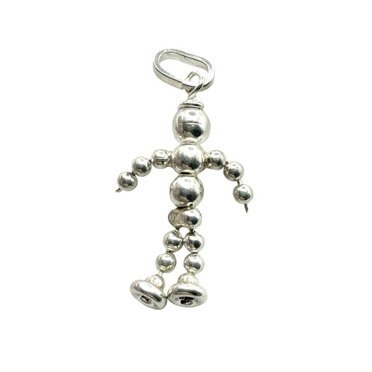 925 Sterling Silver Stick Figure Charm