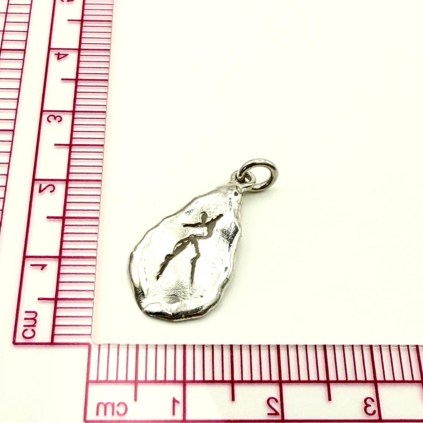 925 Sterling Silver Handmade Rock Art Pendant