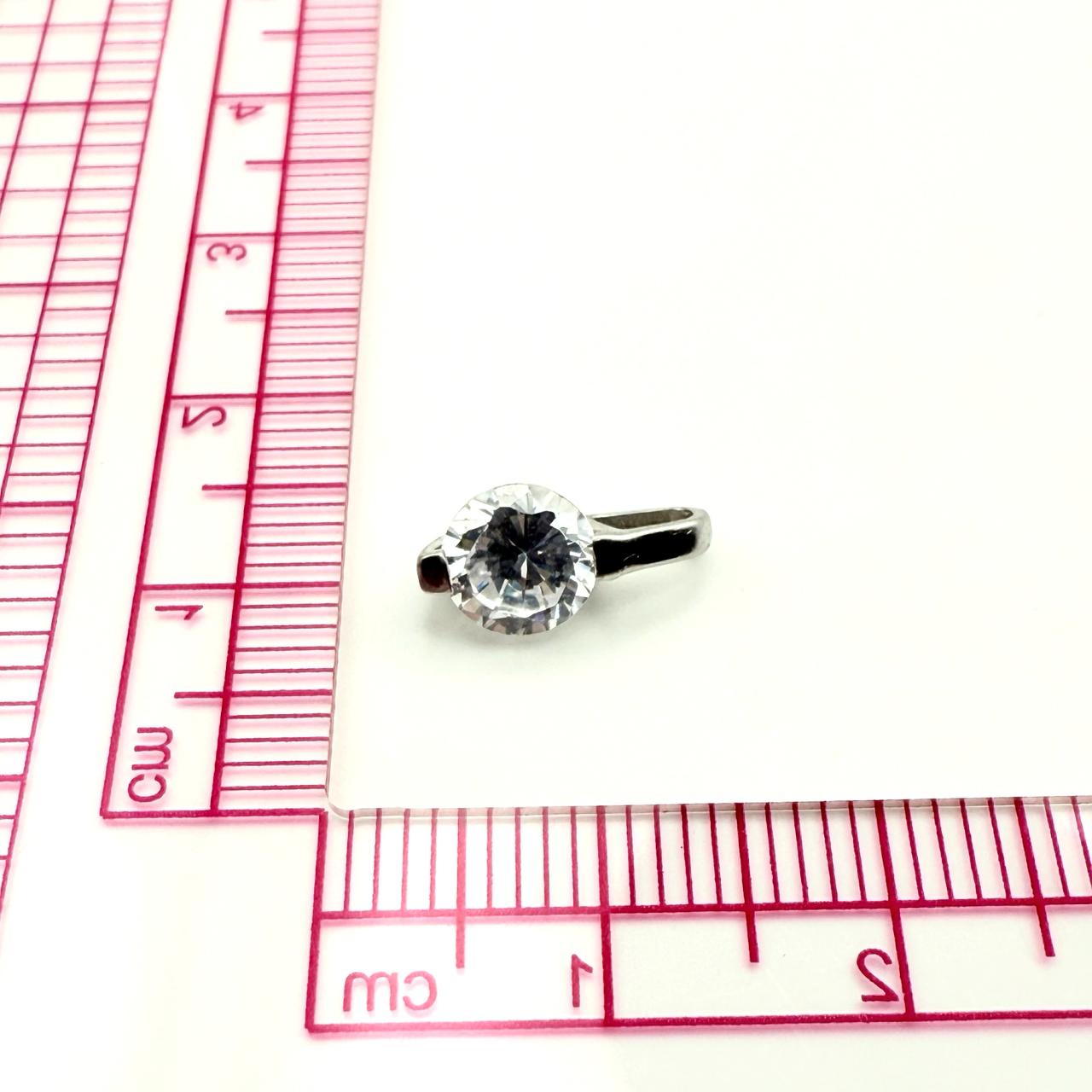 925 Sterling Silver Floating Solitaire C/Z Pendant