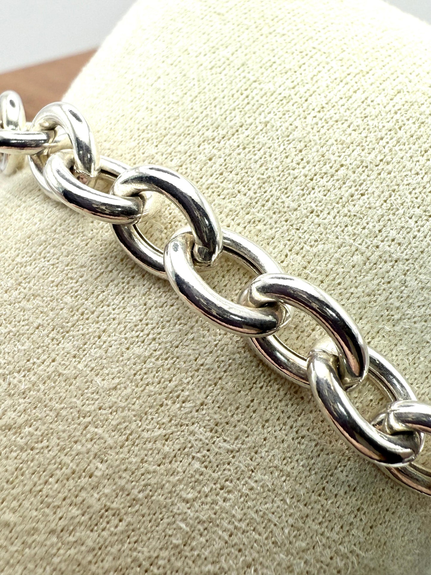 925 Sterling Silver 18.5cm. Medium Link Bracelet