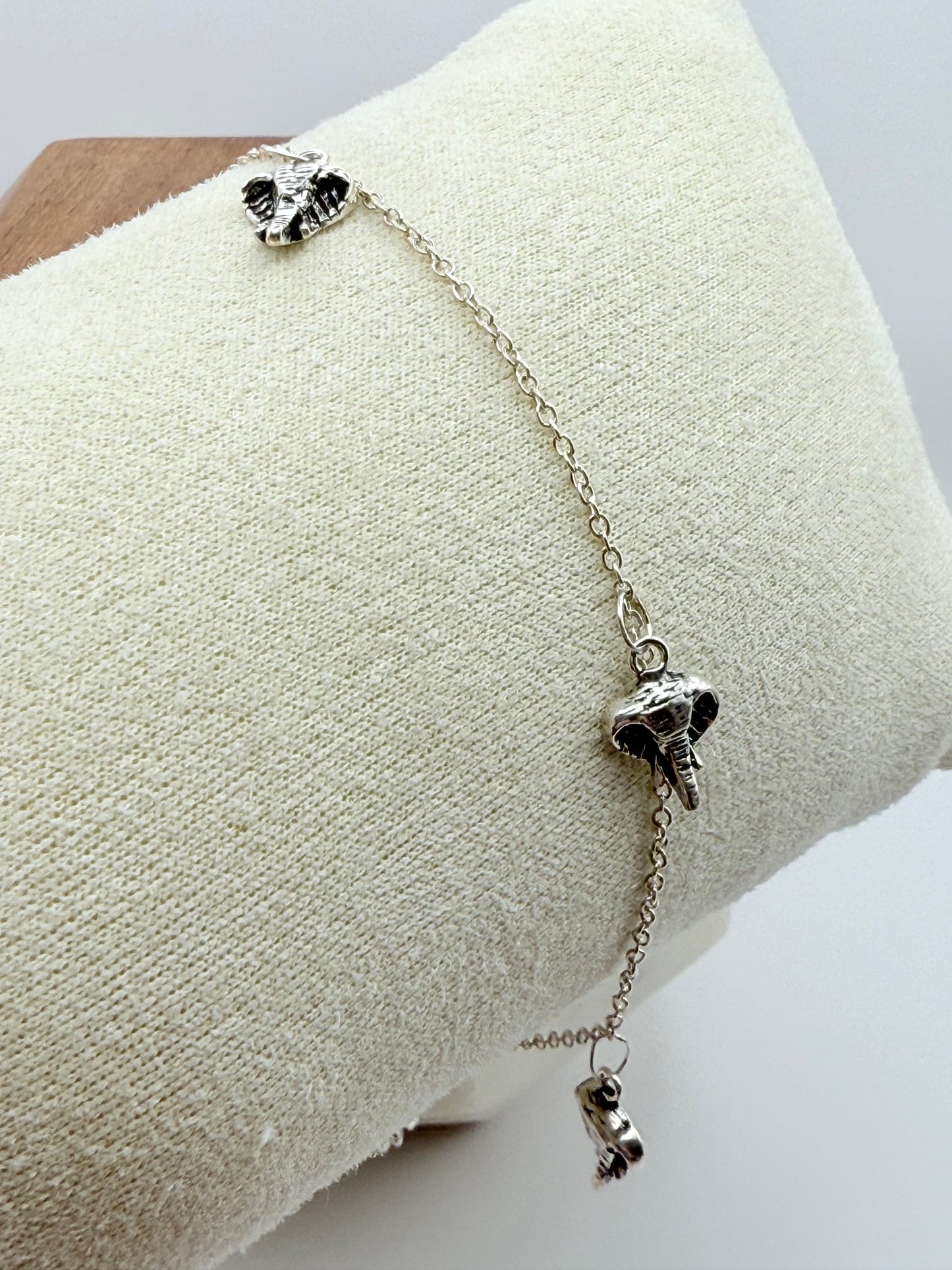 925 Sterling Silver Elephant 20cm Charm Bracelet