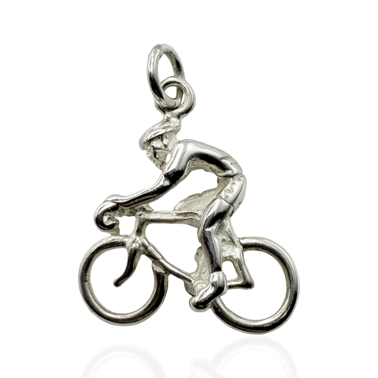 925 Sterling Silver Bicycle Racer Charm