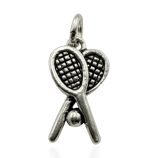 925 Sterling Silver Tennis Rackets Charm