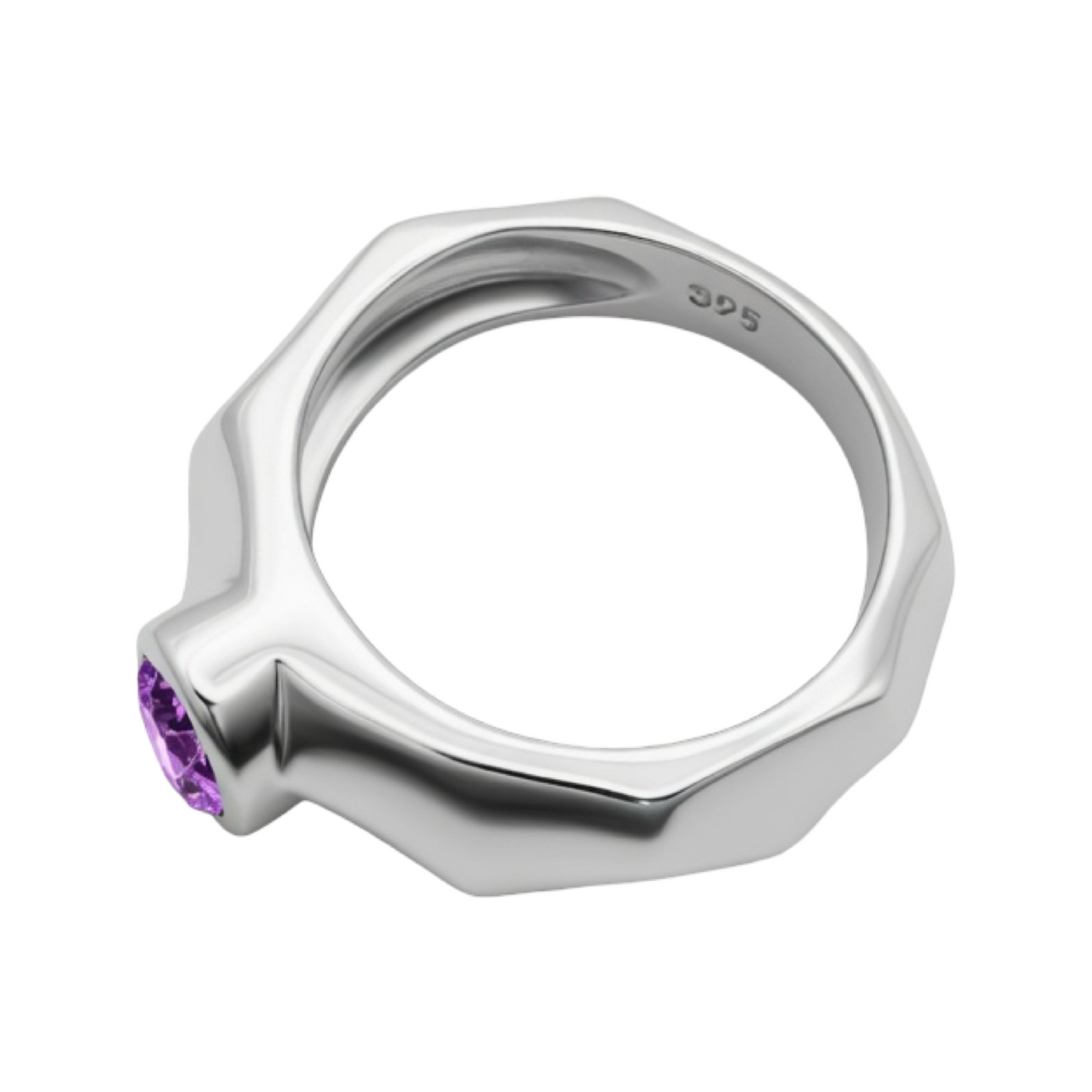 Twilight Horizon Amethyst Handmade Ring Sterling Silver 925
