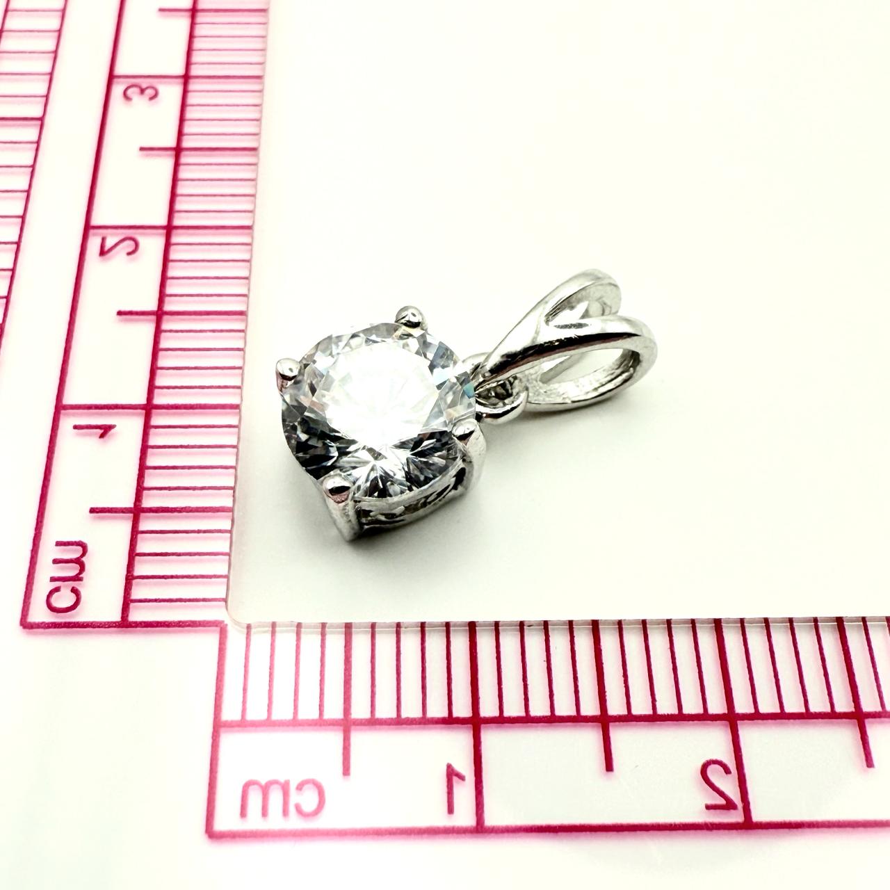 925 Sterling Silver C/Z Pendant