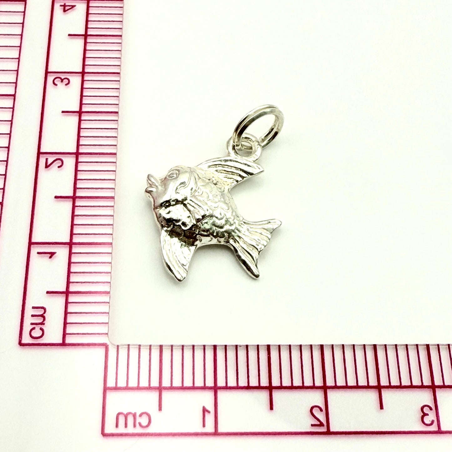 925 Sterling Silver Gold Fish Charm