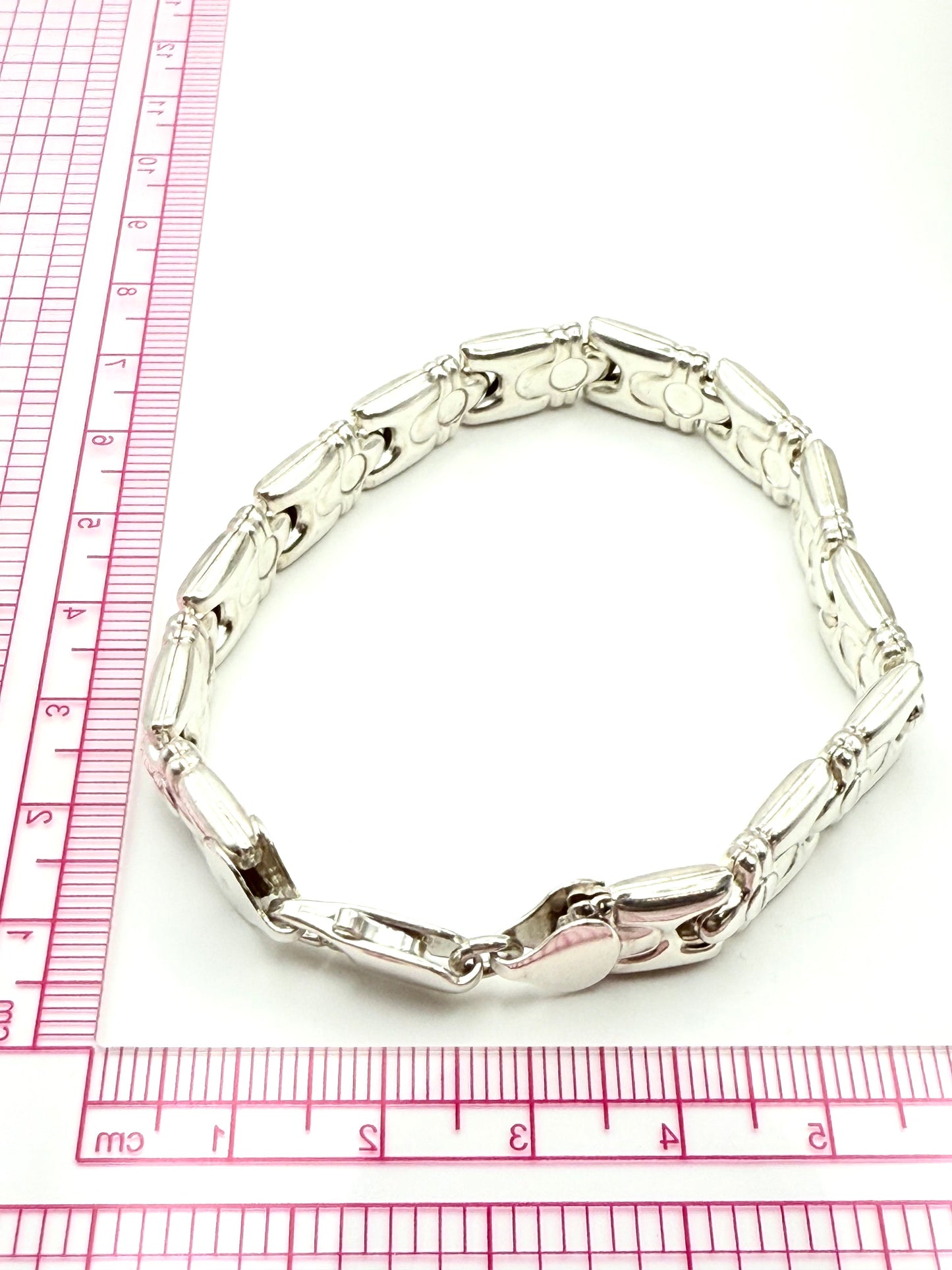 925 Sterling Silver Bolt 19cm Link Bracelet