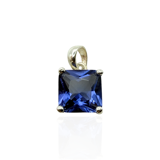 925 Sterling Silver Deep Blue C/Z Pendant