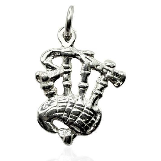 925 Sterling Silver Bagpipes Charm