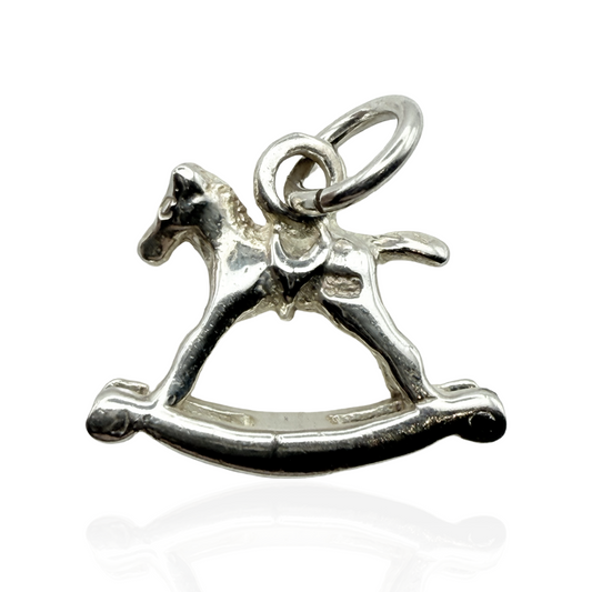 925 Sterling Silver Rocking Horse Charm