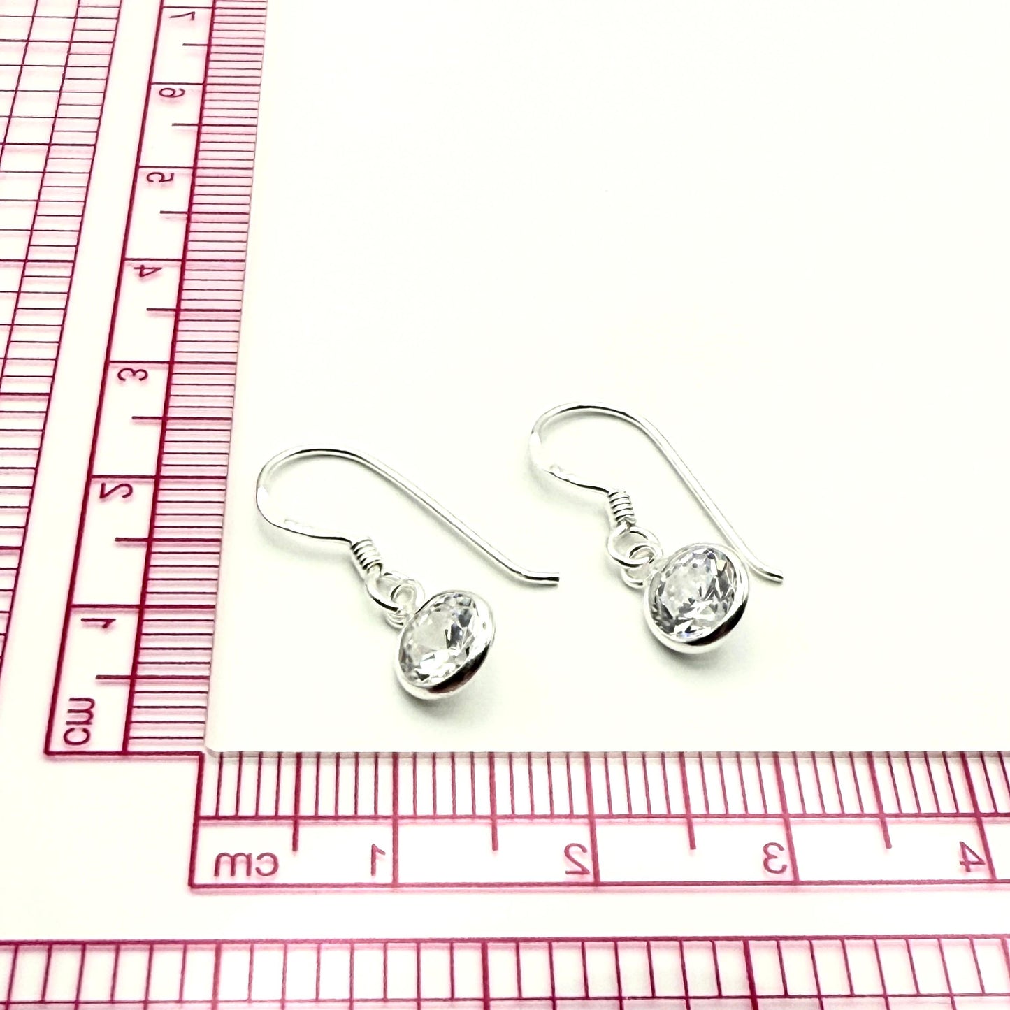 925 Sterling Silver C/Z Gem Earring