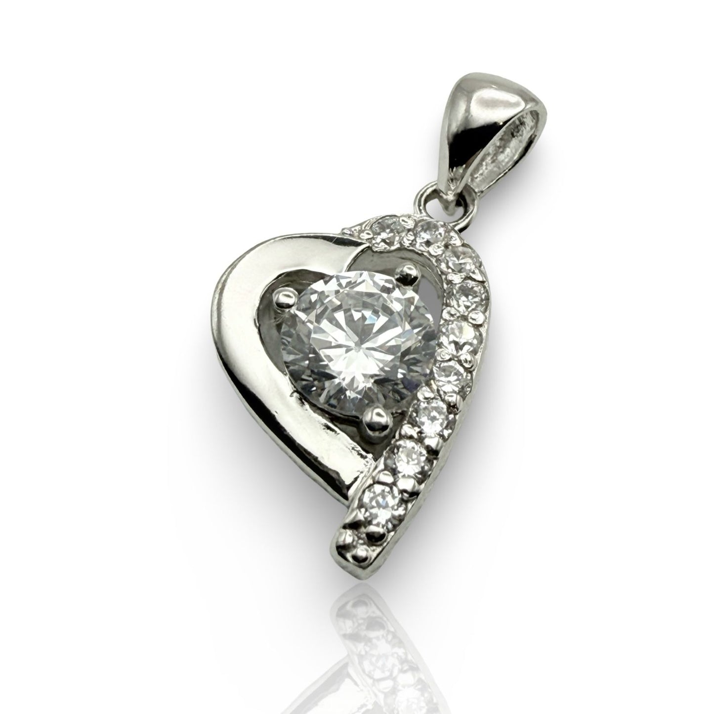 925 Sterling Silver C/Z heart Pendant