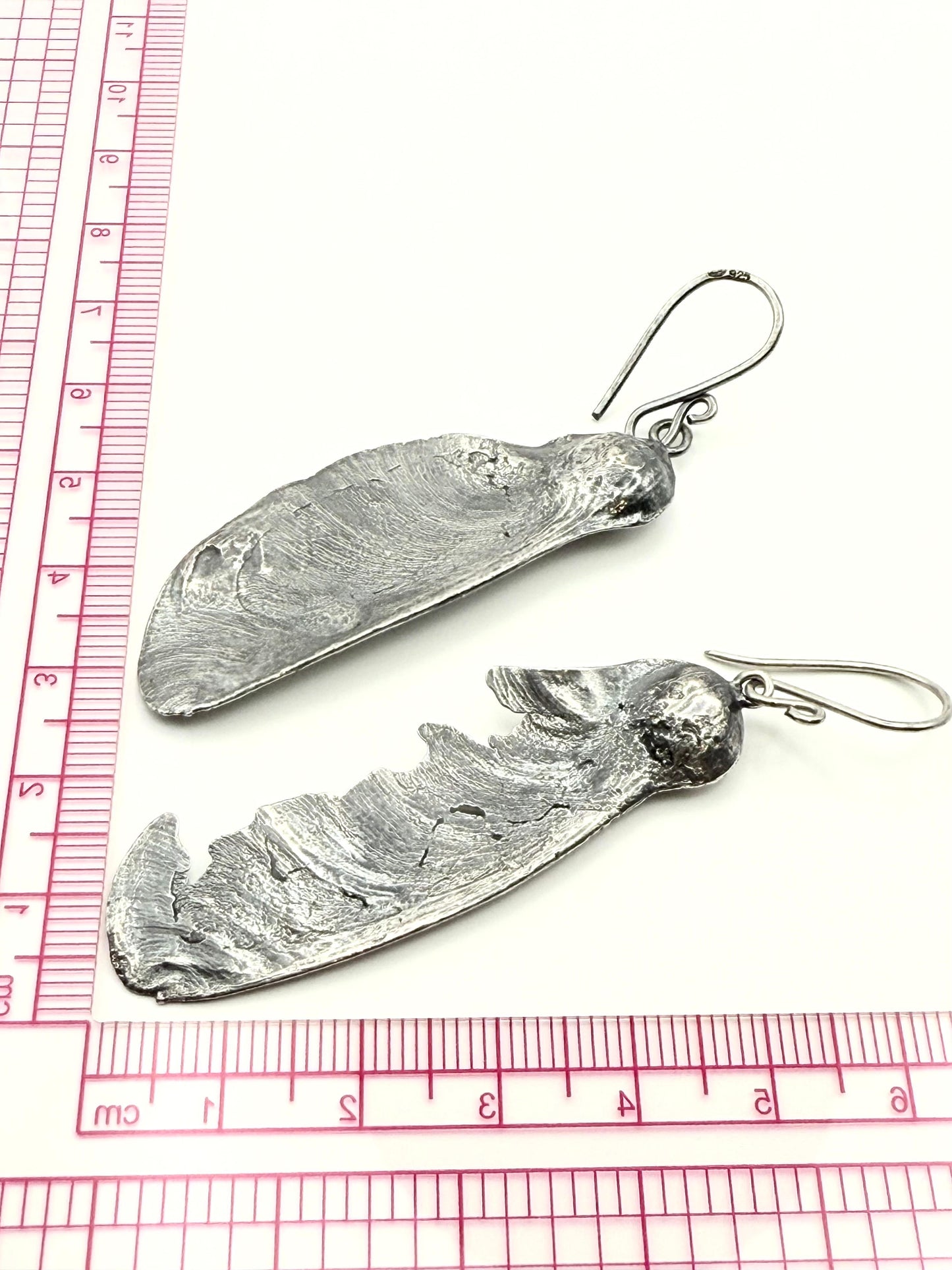 Maple Seed Pod Earrings Sterling Silver 925