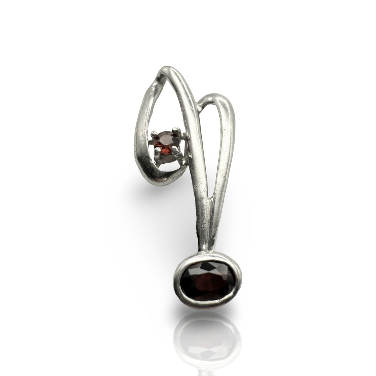 925 Sterling Silver Garnet Pendant