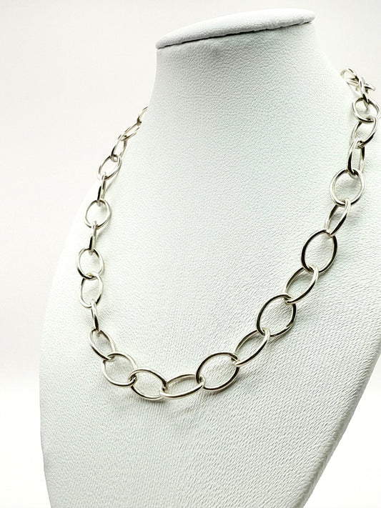 925 Sterling Silver 40cm Link Necklace
