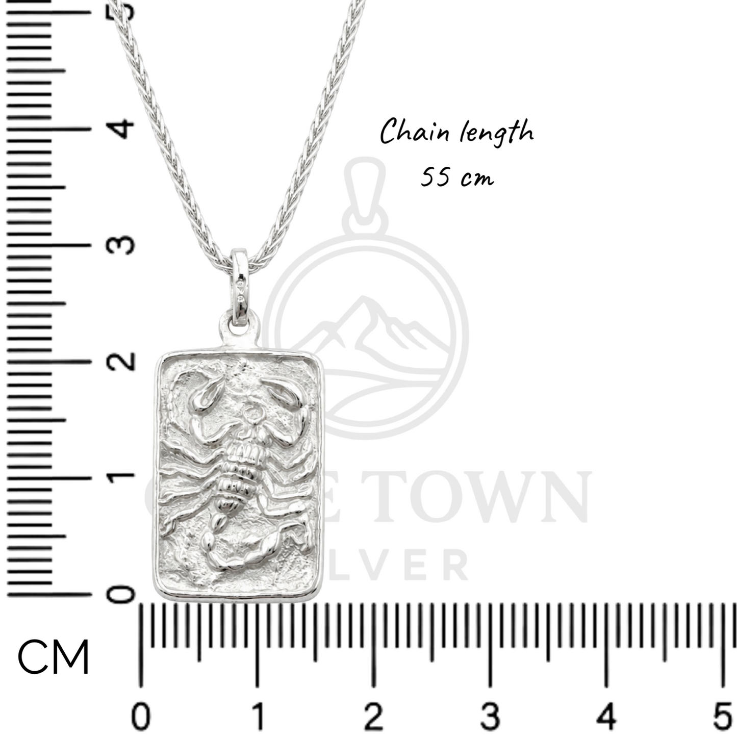 925 Sterling Silver The Scorpio Relic 55cm Necklace