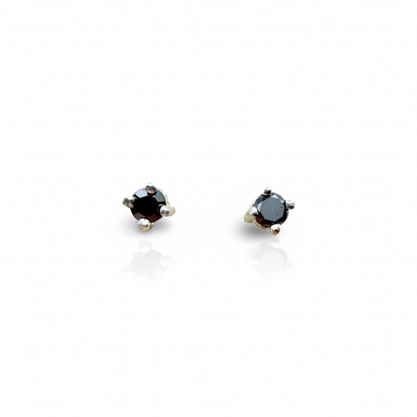 925 Sterling Silver Midnight Spinel Stud Earrings