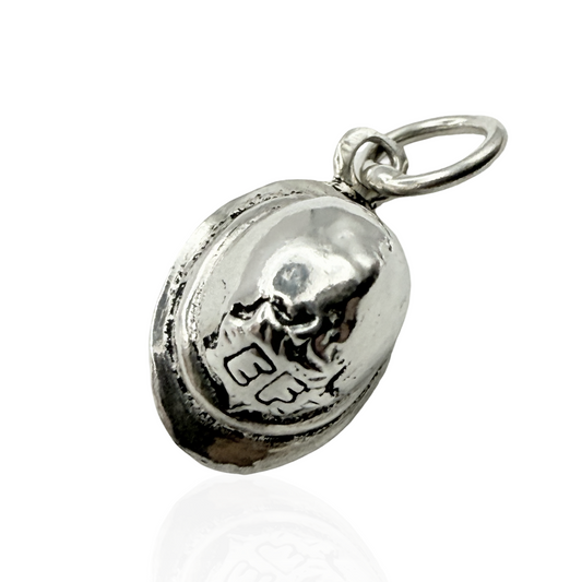 925 Sterling Silver Firefighter Hat Charm