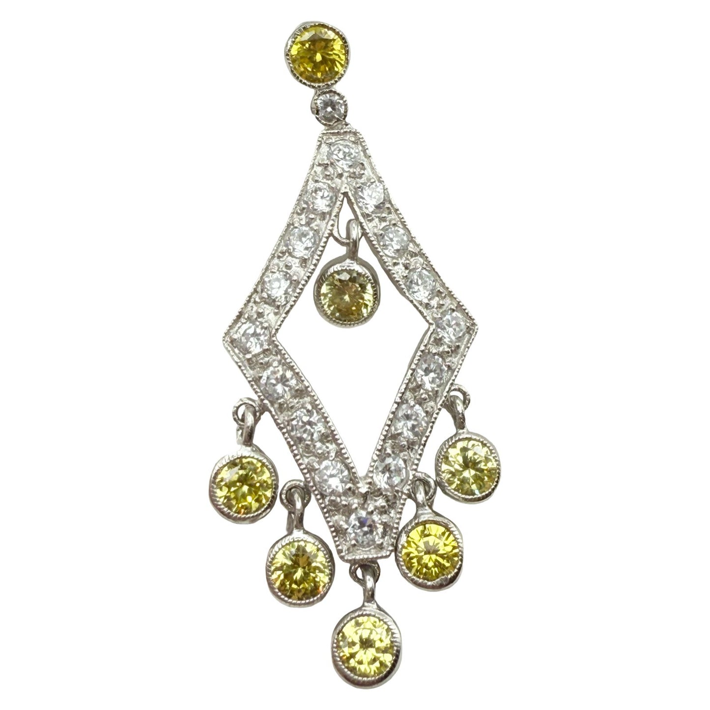 925 Sterling Silver Art Deco Sunburst Pendant