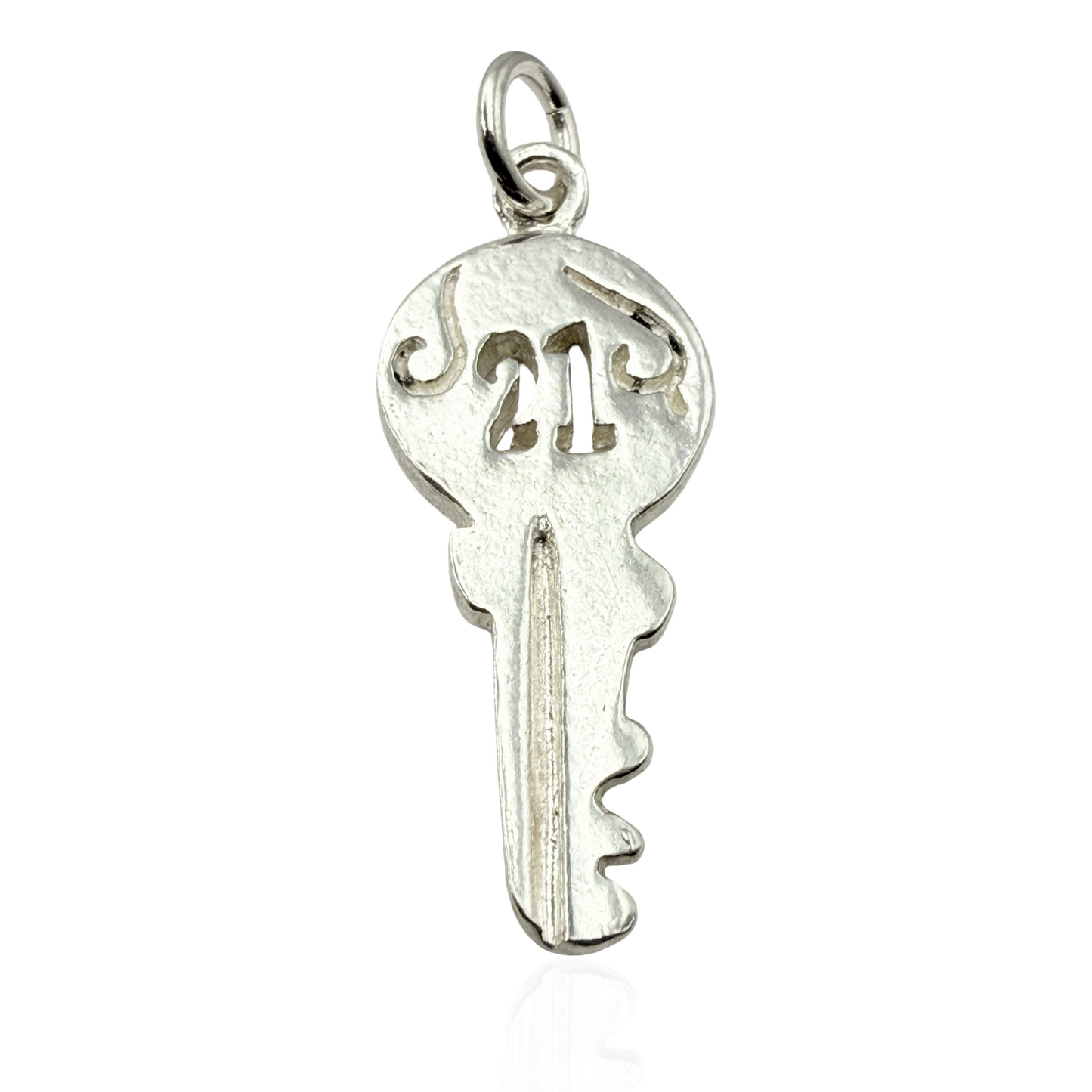 925 Sterling Silver 21 Key Charm