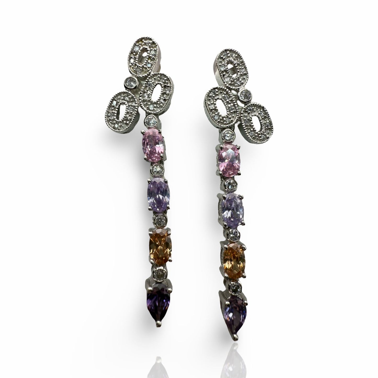 925 Sterling Silver Semi-precious Chain Earring