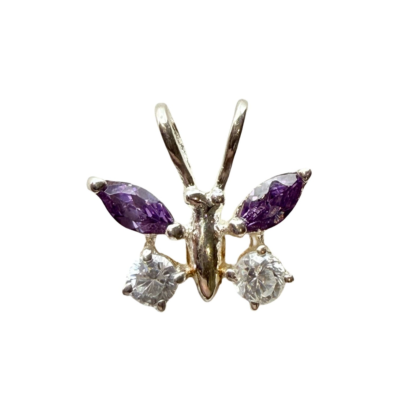 925 Sterling Silver C/Z Butterfly Pendant
