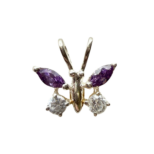 925 Sterling Silver C/Z Butterfly Pendant