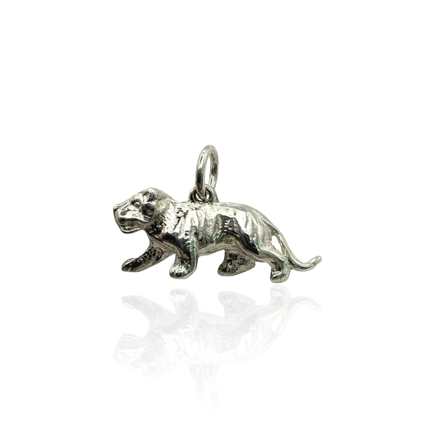 925 Sterling Silver Handmade Tiger Charm