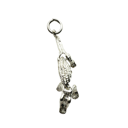 925 Sterling Silver Crocodiles Charm