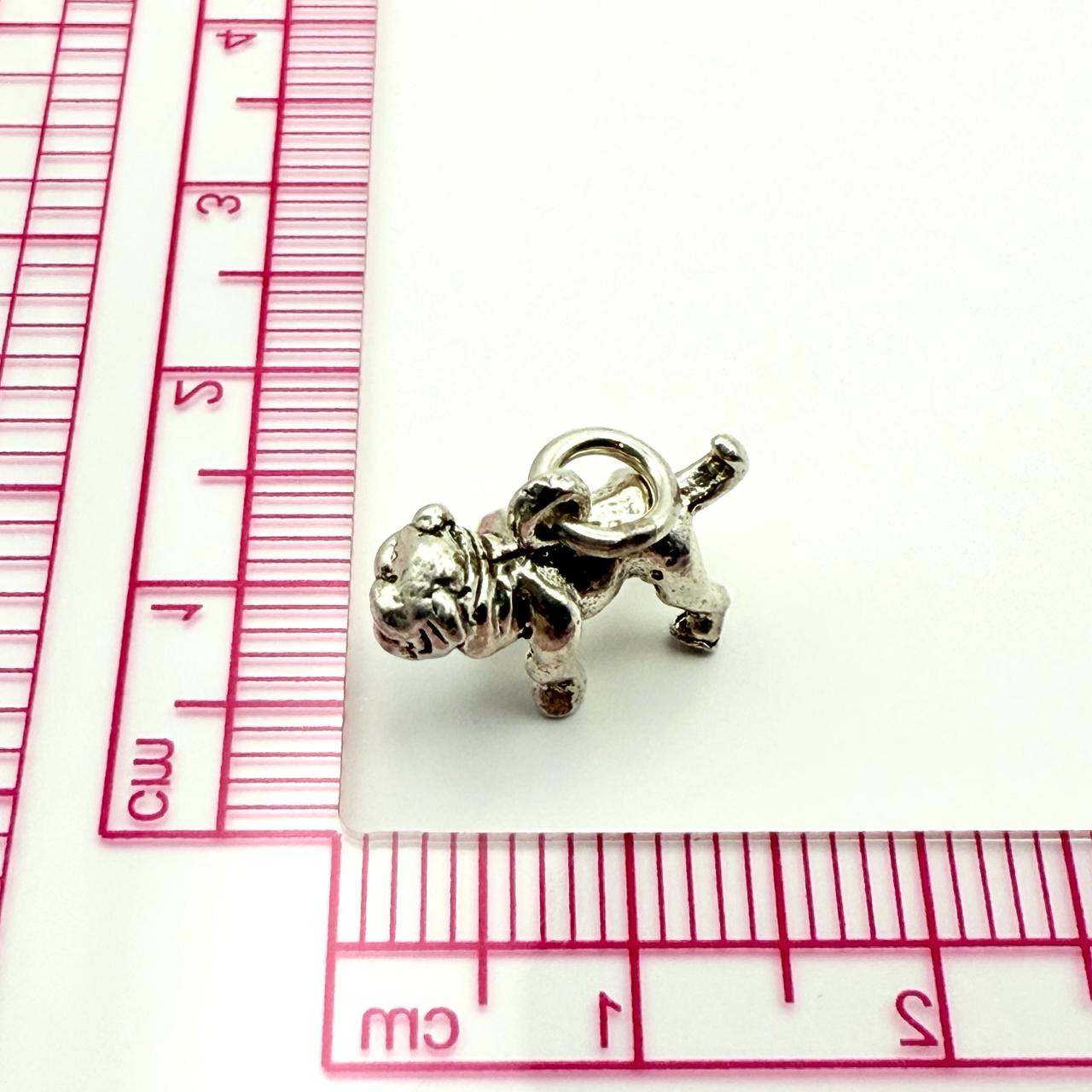 925 Sterling Silver Bulldog Charm