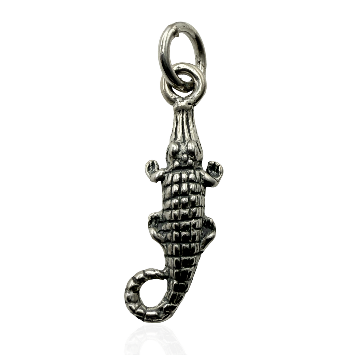 925 Sterling Silver Crocodile Charm