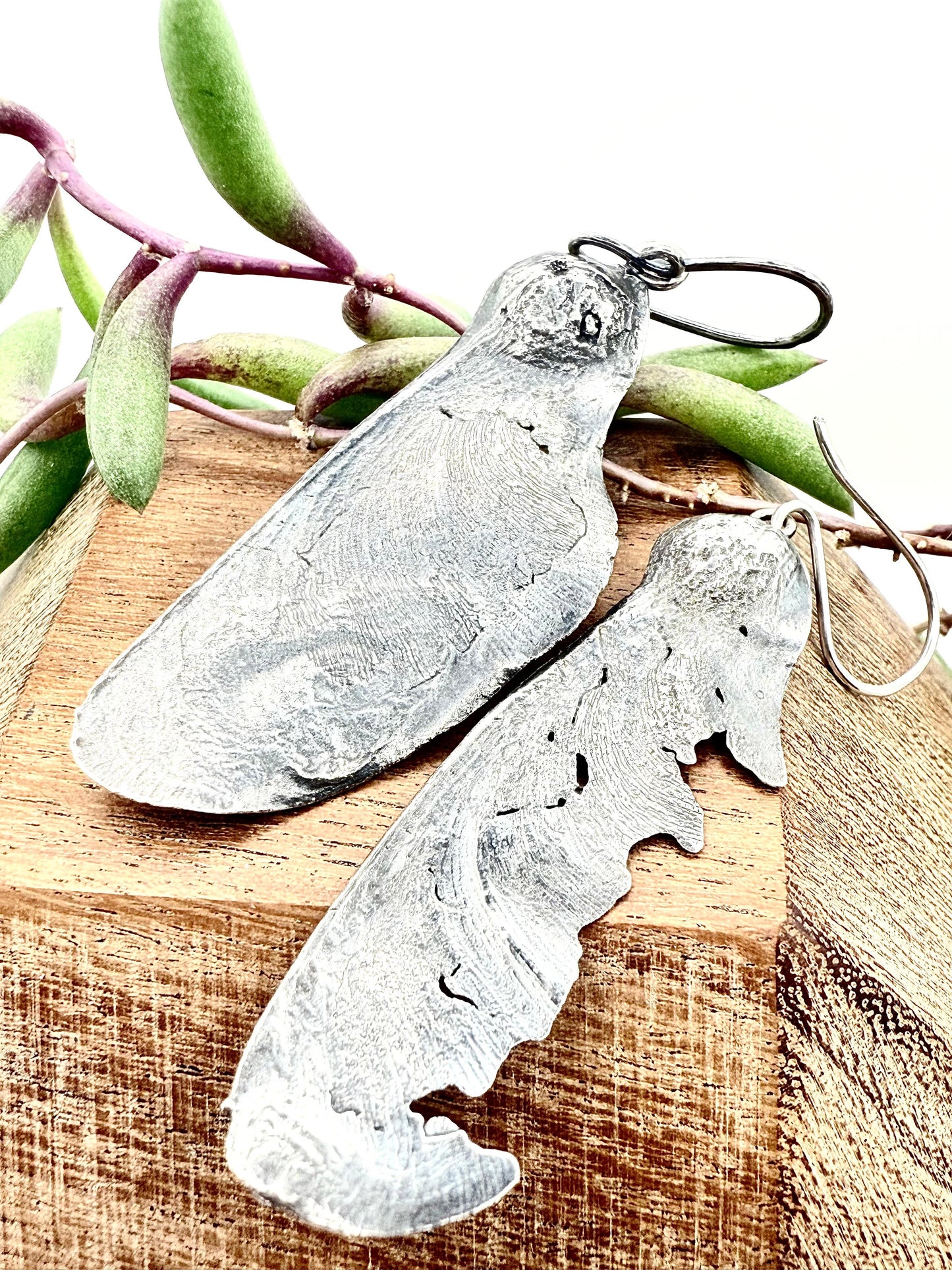 Maple Seed Pod Earrings Sterling Silver 925