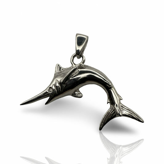 925 Sterling Silver Medium Swordfish Pendant