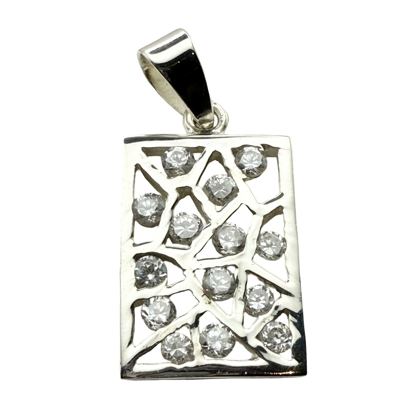 925 Sterling Silver Abstract Mosaic Pendant