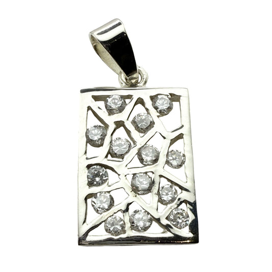 925 Sterling Silver Abstract Mosaic Pendant