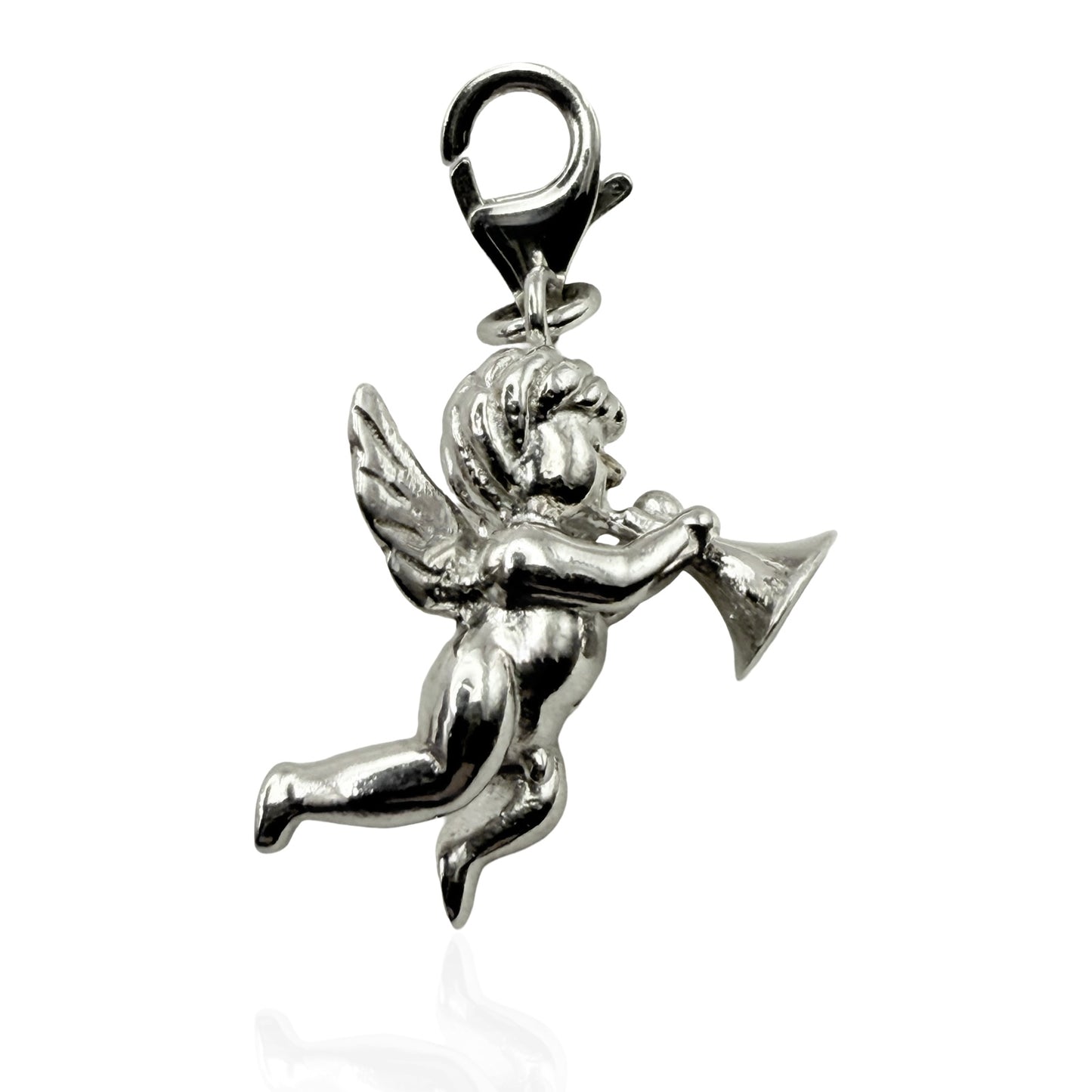 925 Sterling Silver Trumpet Angel Charm