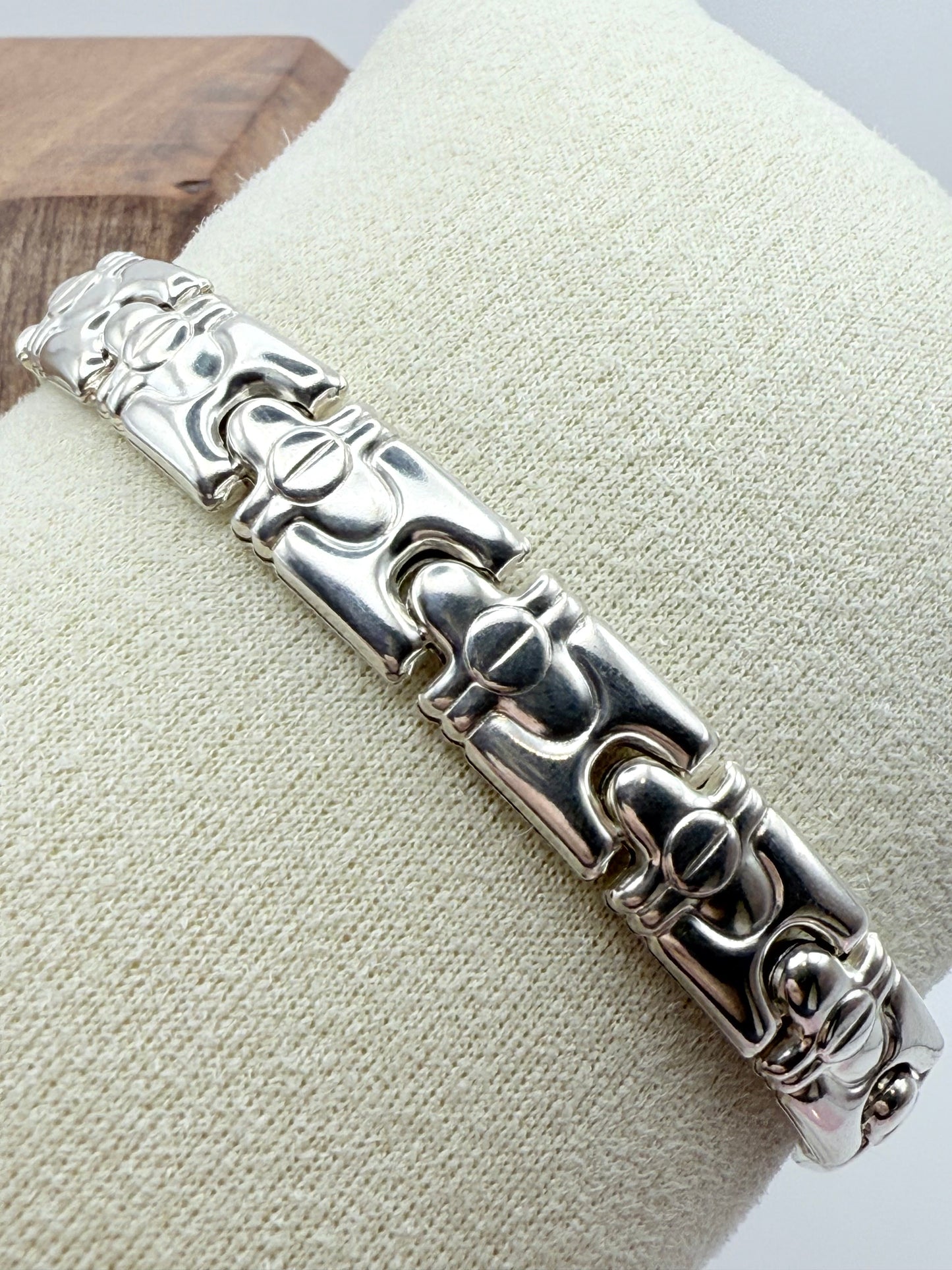 925 Sterling Silver Bolt 19cm Link Bracelet
