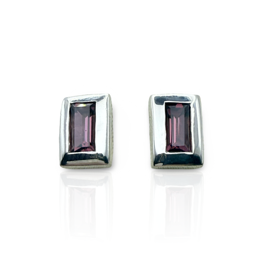 925 Sterling silver Purple Spinel Earrings