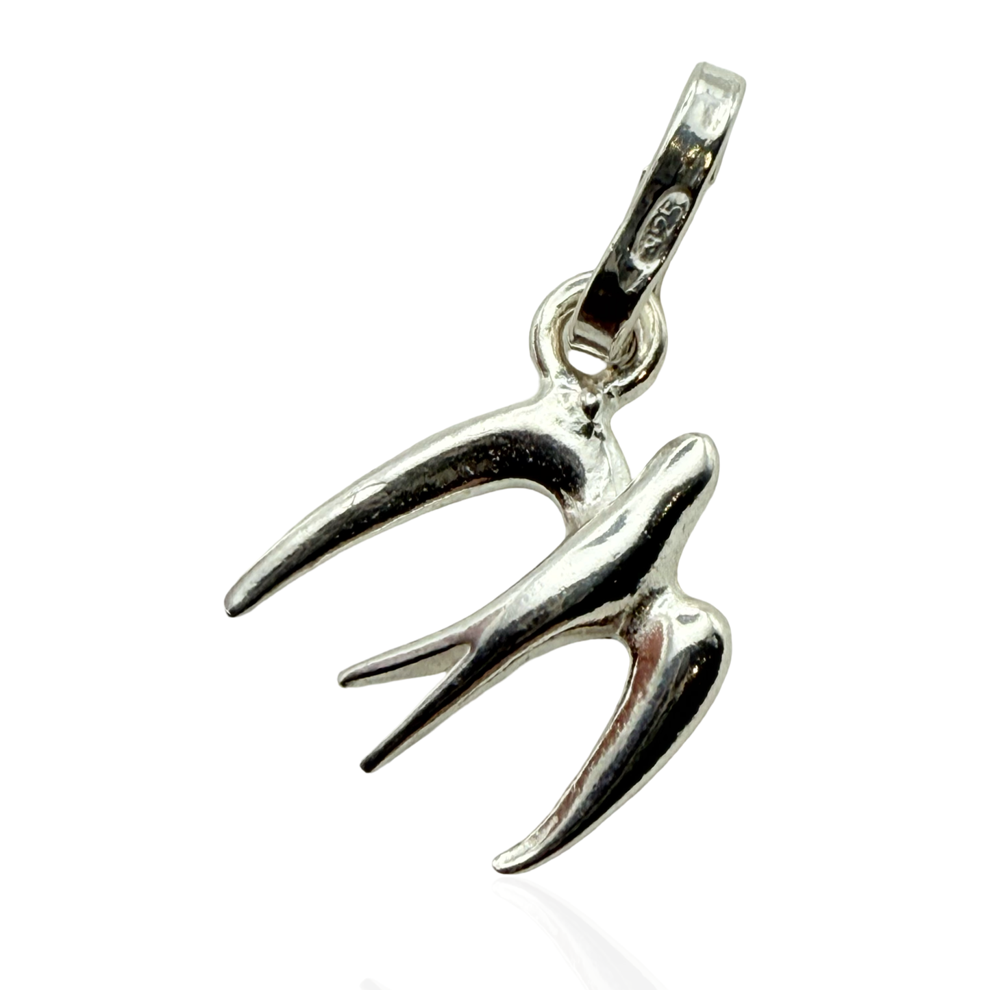 925 Sterling Silver Flying Swallow Charm