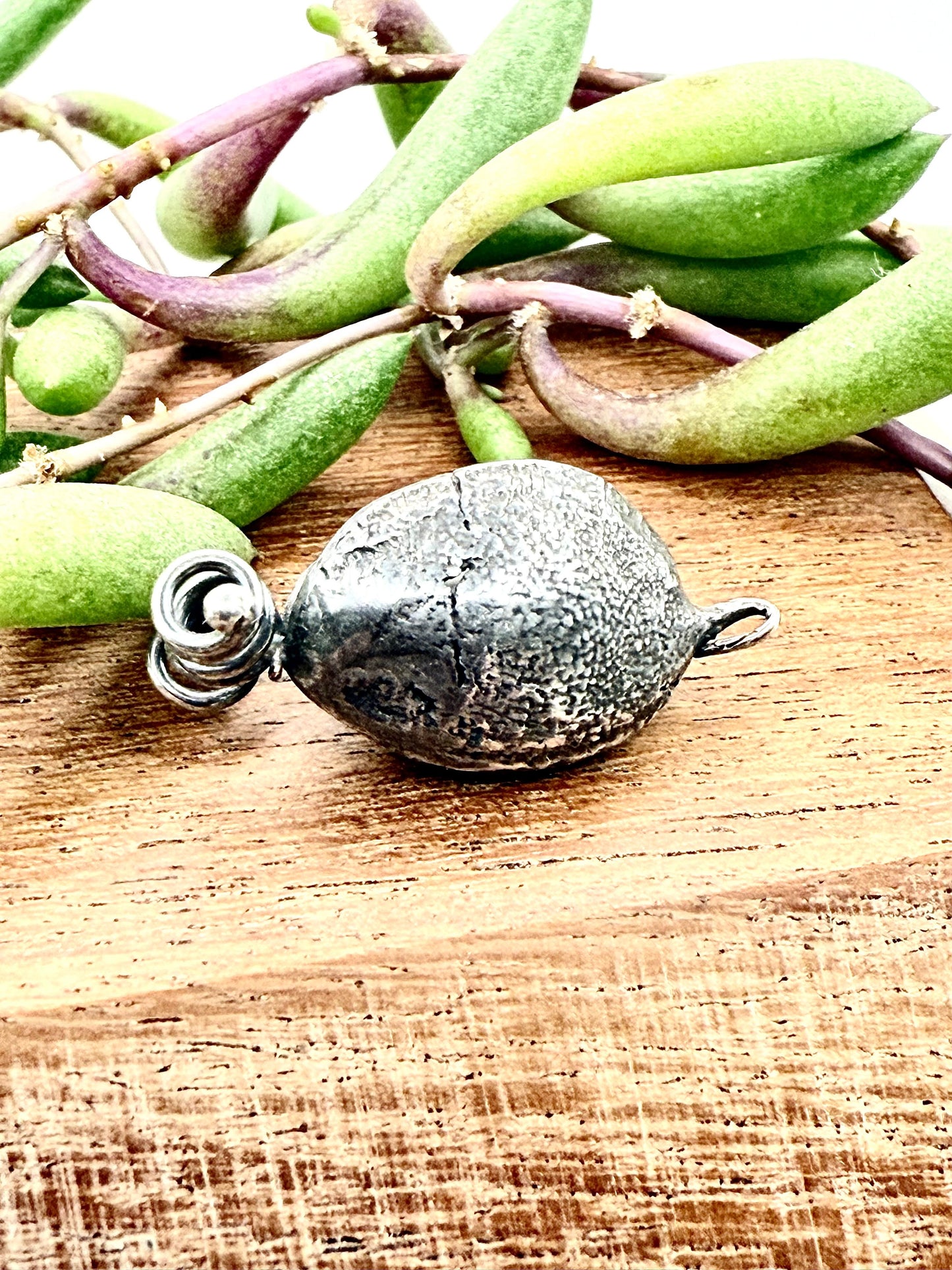 Grevillea Seed Pod with Pearls Pendant Sterling Silver 925