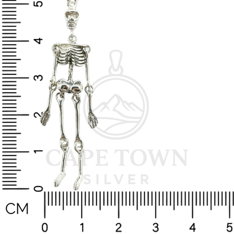 925 Sterling Silver Skeleton Pendant